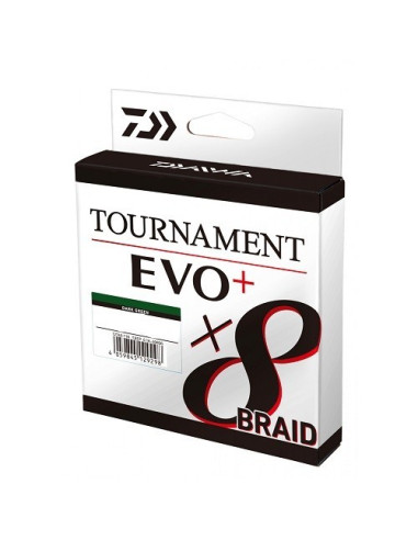 Daiwa Tournament x8 Braid EVO+ 0.18mm 135m Dark Green